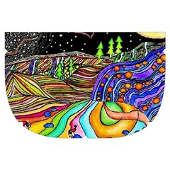Nature Moon Psychedelic Painting Make Up Case (Small) from ArtsNow.com Side Right