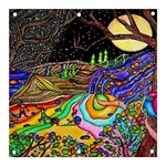 Nature Moon Psychedelic Painting Banner and Sign 3  x 3 