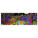 Nature Moon Psychedelic Painting Banner and Sign 6  x 2 