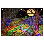Nature Moon Psychedelic Painting Banner and Sign 6  x 4 