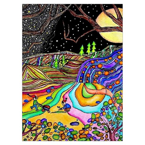 Nature Moon Psychedelic Painting Playing Cards Single Design (Rectangle) with Custom Box from ArtsNow.com Card