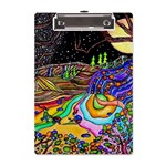 Nature Moon Psychedelic Painting A5 Acrylic Clipboard