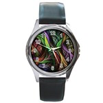 Abstract Psychedelic Round Metal Watch