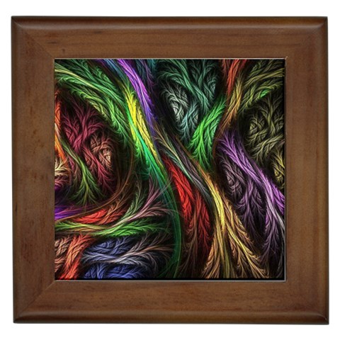 Abstract Psychedelic Framed Tile from ArtsNow.com Front