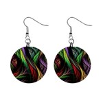 Abstract Psychedelic Mini Button Earrings
