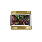 Abstract Psychedelic Gold Trim Italian Charm (9mm)