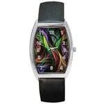 Abstract Psychedelic Barrel Style Metal Watch