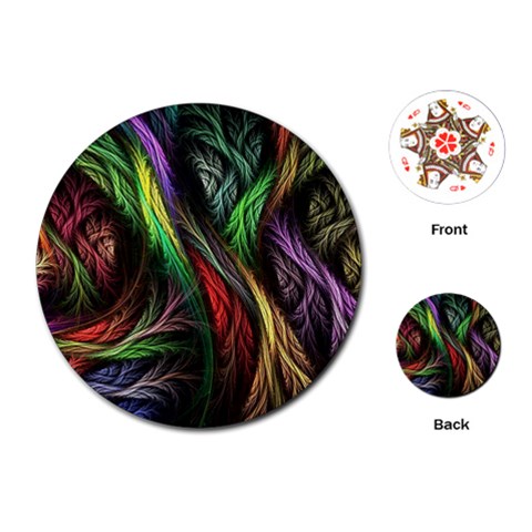 Abstract Psychedelic Playing Cards Single Design (Round) from ArtsNow.com Front
