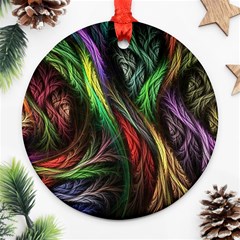 Abstract Psychedelic Round Ornament (Two Sides) from ArtsNow.com Back