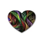 Abstract Psychedelic Rubber Heart Coaster (4 pack)