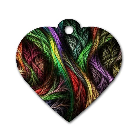 Abstract Psychedelic Dog Tag Heart (Two Sides) from ArtsNow.com Front