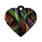 Abstract Psychedelic Dog Tag Heart (Two Sides)