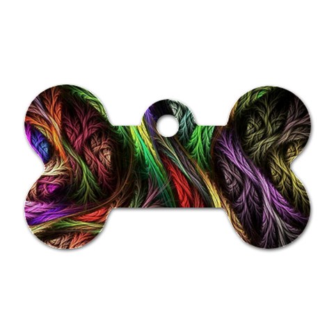 Abstract Psychedelic Dog Tag Bone (One Side) from ArtsNow.com Front