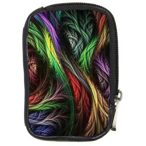 Abstract Psychedelic Compact Camera Leather Case from ArtsNow.com Front