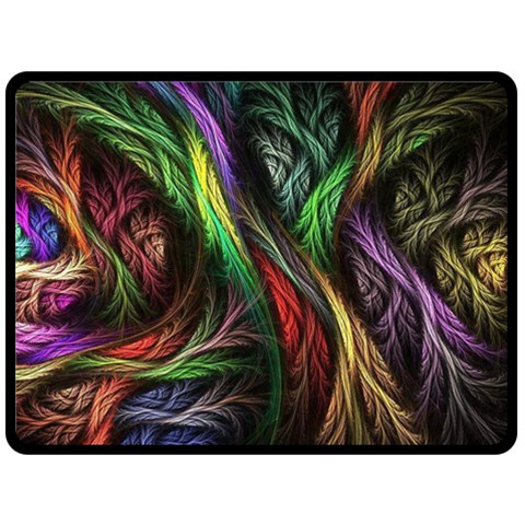 Abstract Psychedelic Fleece Blanket (Large) from ArtsNow.com 80 x60  Blanket Front