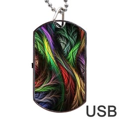 Abstract Psychedelic Dog Tag USB Flash (Two Sides) from ArtsNow.com Front