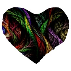 Abstract Psychedelic Large 19  Premium Heart Shape Cushions from ArtsNow.com Front