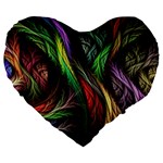 Abstract Psychedelic Large 19  Premium Heart Shape Cushions