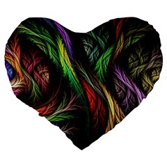 Abstract Psychedelic Large 19  Premium Heart Shape Cushions from ArtsNow.com Back