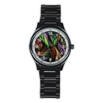 Abstract Psychedelic Stainless Steel Round Watch