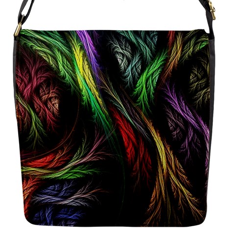 Abstract Psychedelic Flap Closure Messenger Bag (S) from ArtsNow.com Front