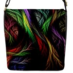 Abstract Psychedelic Flap Closure Messenger Bag (S)