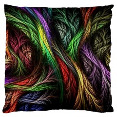 Abstract Psychedelic Large Premium Plush Fleece Cushion Case (Two Sides) from ArtsNow.com Back