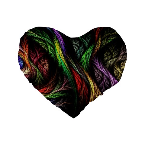 Abstract Psychedelic Standard 16  Premium Flano Heart Shape Cushions from ArtsNow.com Front