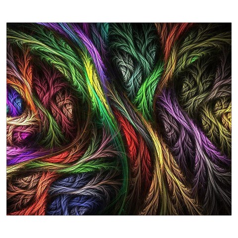 Abstract Psychedelic Zipper Large Tote Bag from ArtsNow.com Back