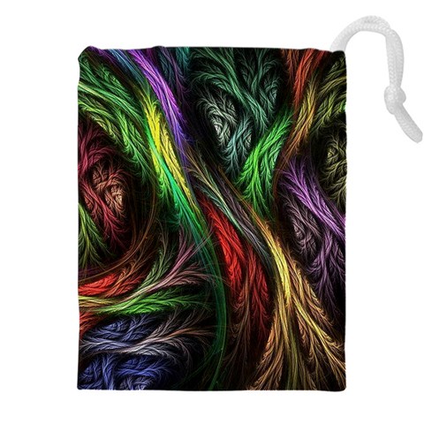 Abstract Psychedelic Drawstring Pouch (5XL) from ArtsNow.com Front