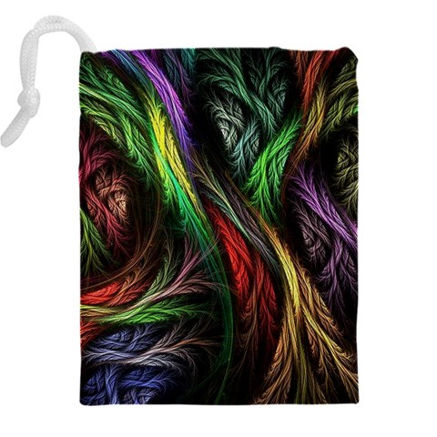Abstract Psychedelic Drawstring Pouch (5XL) from ArtsNow.com Back