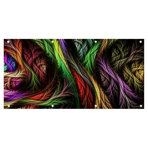 Abstract Psychedelic Banner and Sign 8  x 4  from ArtsNow.com Front