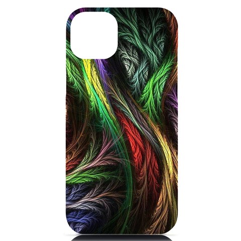 Abstract Psychedelic iPhone 14 Plus Black UV Print Case from ArtsNow.com Front