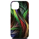 Abstract Psychedelic iPhone 14 Plus Black UV Print Case