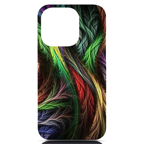 Abstract Psychedelic iPhone 14 Pro Black UV Print Case from ArtsNow.com Front