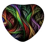 Abstract Psychedelic Heart Glass Fridge Magnet (4 pack)