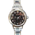 Abstract Psychedelic Geometry Andy Gilmore Sacred Round Italian Charm Watch