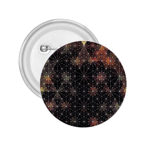 Abstract Psychedelic Geometry Andy Gilmore Sacred 2.25  Buttons from ArtsNow.com Front
