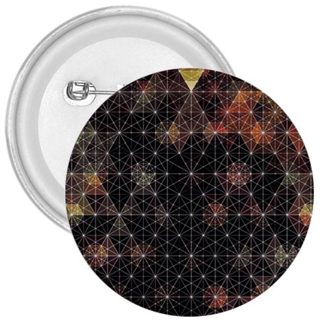 Abstract Psychedelic Geometry Andy Gilmore Sacred 3  Buttons from ArtsNow.com Front