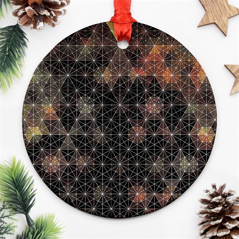 Abstract Psychedelic Geometry Andy Gilmore Sacred Ornament (Round) from ArtsNow.com Front