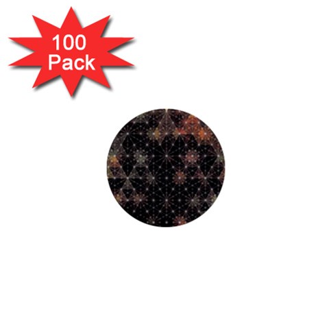 Abstract Psychedelic Geometry Andy Gilmore Sacred 1  Mini Buttons (100 pack)  from ArtsNow.com Front