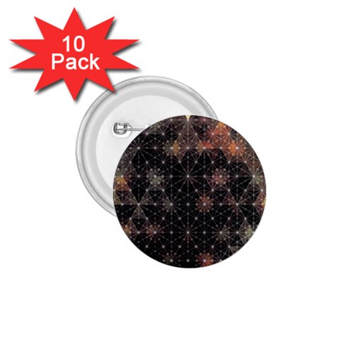 Abstract Psychedelic Geometry Andy Gilmore Sacred 1.75  Buttons (10 pack) from ArtsNow.com Front