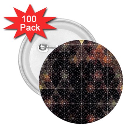 Abstract Psychedelic Geometry Andy Gilmore Sacred 2.25  Buttons (100 pack)  from ArtsNow.com Front