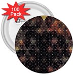Abstract Psychedelic Geometry Andy Gilmore Sacred 3  Buttons (100 pack) 