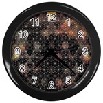 Abstract Psychedelic Geometry Andy Gilmore Sacred Wall Clock (Black)