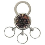 Abstract Psychedelic Geometry Andy Gilmore Sacred 3-Ring Key Chain