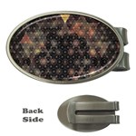 Abstract Psychedelic Geometry Andy Gilmore Sacred Money Clips (Oval) 