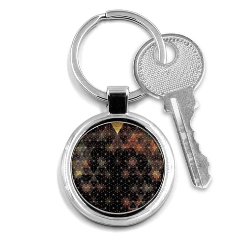 Abstract Psychedelic Geometry Andy Gilmore Sacred Key Chain (Round) from ArtsNow.com Front