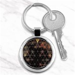 Abstract Psychedelic Geometry Andy Gilmore Sacred Key Chain (Round)