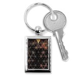 Abstract Psychedelic Geometry Andy Gilmore Sacred Key Chain (Rectangle)
